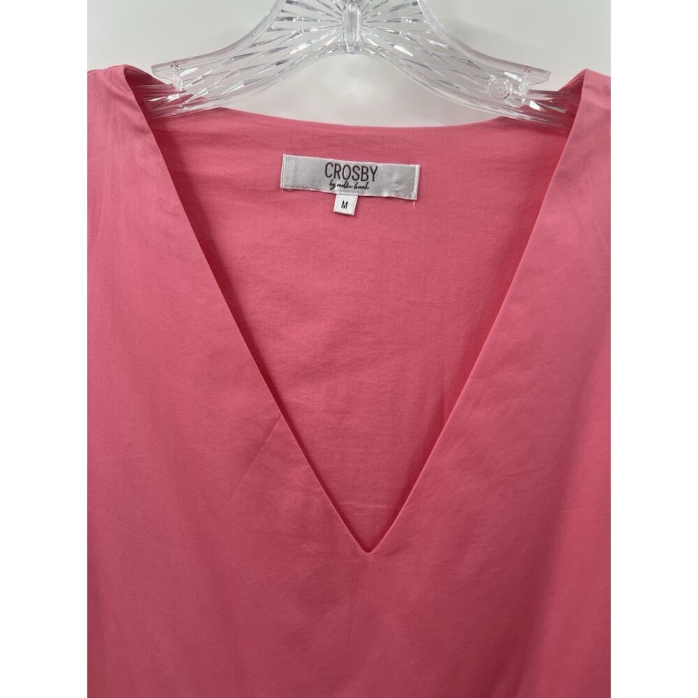 Crosby by Molly Burch Women’s Brawley Dress Pink Bellini Color block Size Medium - Picture 3 of 9